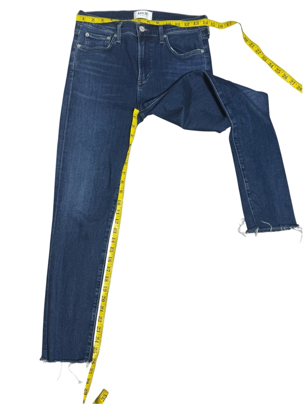 AGOLDE Sophie High Rise Crop Skinny Jeans Dark Wash Size 27 - Picture 4 of 7